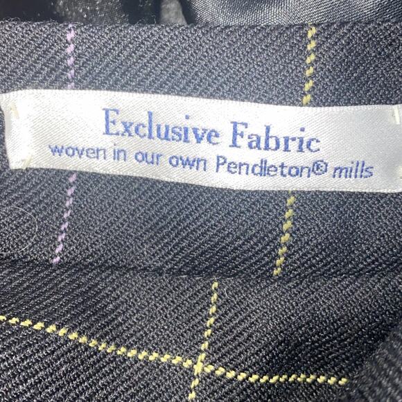 Pendleton Vintage Women’s Black Plaid Trouser Dress Pants size 14P Petites - Picture 6 of 9